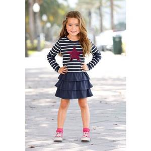 KIDSWORLD Jerseykleid für kleine Mädchen, mit Wendepailletten