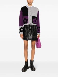 Kenzo Boke Flower Checkerboard cropped cardigan - Paars