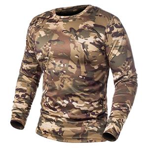 ReFire Gear Mannen lange mouw camouflage T-shirt o hals sneldrogende gevechten militaire T-shirt tactische multicam camouflage jacht leger shirts