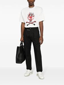 Vision Of Super logo-embroidered straight-leg trousers - Zwart