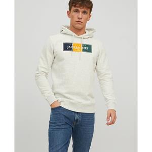 Jack & Jones Codyy Sweat Hood White Melange BEIGE 