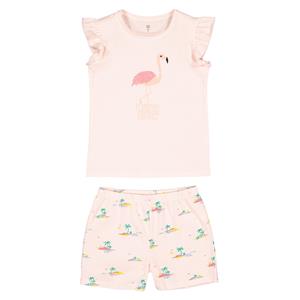 LA REDOUTE COLLECTIONS Pyjashort met roze flamingo print