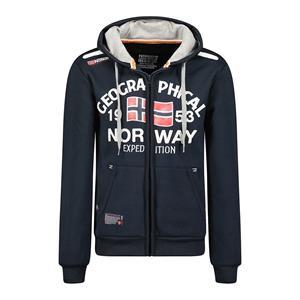 GEOGRAPHICAL NORWAY Zip-up hoodie, groot logo