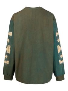 Song For The Mute Sweater met logoprint - Groen