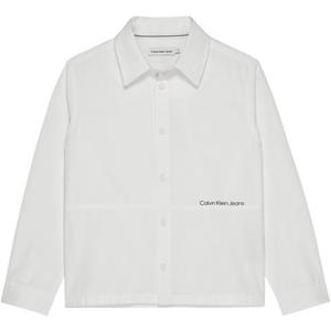 Calvin Klein Overhemd met lange mouwen MINI LOGO TAPE POPLIN SHIRT