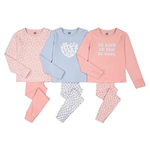 LA REDOUTE COLLECTIONS Set van 3 pyjamas in katoen, luipaardprint