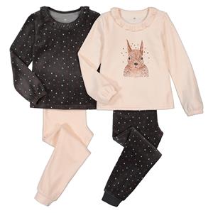 LA REDOUTE COLLECTIONS Set van 2 pyjama's in fluweel met eekhoorn print