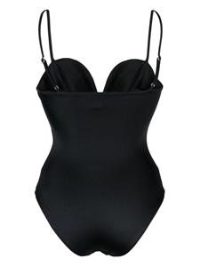Noire Swimwear Badpak met ronde hals - Zwart