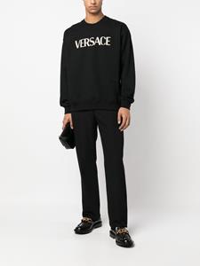 Versace Trui met geborduurd logo - Zwart