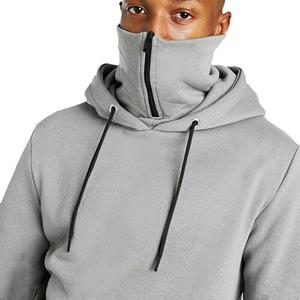 Sports So Cool Men Hoodie Drawstring Face Cover Mask Pullover Sweatshirt Gym Fitness Sports Autumn