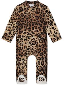 Dolce & Gabbana Kids Driedelige set met luipaardprint - Bruin