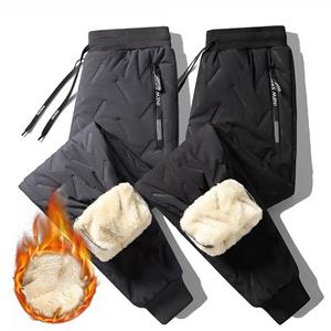 LOVEhome Men Hiking Pants Winter Soft Shell Outdoor Waterproof Trousers Thick Warm Pants