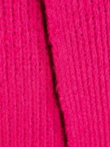 MSGM waffle-knit fringed scarf - Roze