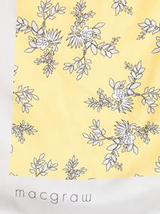 Macgraw floral-print silk scarf - Geel