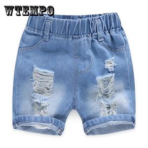 WTEMPO Boy's Shorts Zomer Kinder Jeans Vijfpuntsbroek Midden en Kleine Kinderen Casual Broek Knappe Baby Shorts
