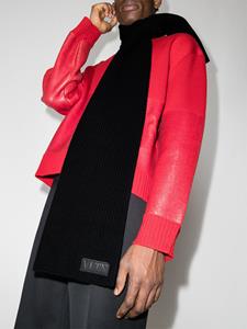 Valentino Sjaal met logopatch - Zwart