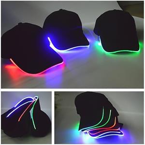 TianJinGeErLiShangMaoYouXianGongSi LED Light Baseball Hat Luminous Cap Fashion Hat Fiber Optic Hat Club Party Punk Style Cap
