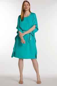 Ulla Popken Jerseykleid Kleid Seersucker-Streifen Oversized Halbarm