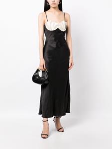 Rachel Gilbert Ryder satijnen midi-jurk - Zwart