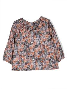 Caffe' D'orzo floral print long-sleeved blouse - Beige