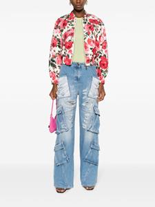 Blugirl patterned floral-print bomber jacket - Beige