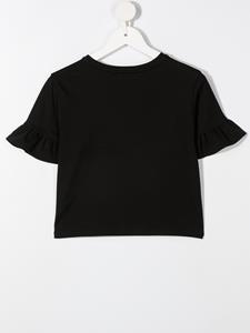 Givenchy Kids T-shirt met ruche afwerking - Zwart