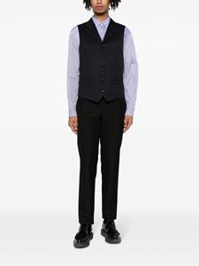 Comme Des Garçons Homme Deux stripe-pattern wool waistcoat - Zwart