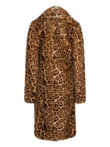 Rabanne leopard print faux-fur coat - Bruin