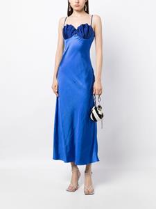 Rachel Gilbert Ryder satijnen midi-jurk - Blauw