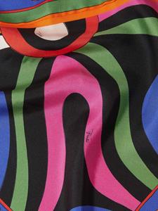 PUCCI abstract print silk scarf - Zwart