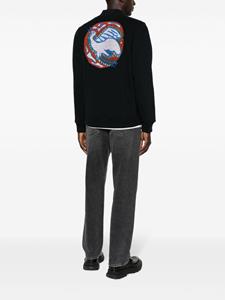 PS Paul Smith motif-embroidered cotton bomber jacket - Zwart