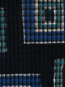 Faliero Sarti geometric-motif wool-blend scarf - Blauw