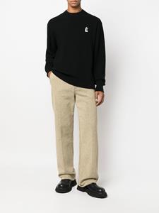Etudes Sweater met logopatch - Zwart