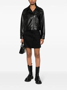 DKNY spread-collar zip-up jacket - Zwart