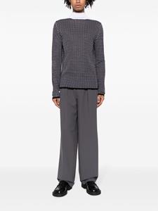 Marni check-pattern cotton jumper - Zwart