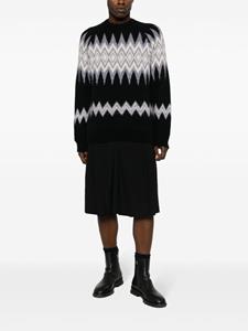 Laneus patterned intarsia-knit jumper - Zwart