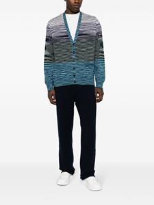 Missoni striped V-neck wool cardigan - Blauw
