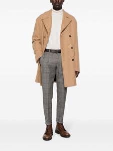 PT Torino plaid virgin wool tapered trousers - Bruin