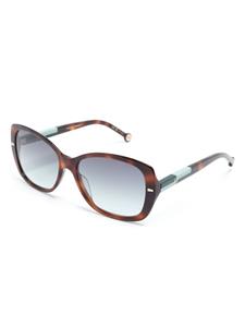 Carolina Herrera tortoiseshell butterfly-frame sunglasses - Bruin