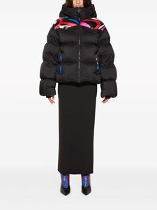 PUCCI Onde-panelling hooded puffer jacket - Zwart