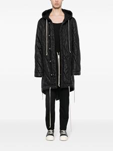 Rick Owens DRKSHDW fishtail hooded parka - Zwart