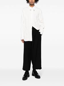 Yohji Yamamoto wide-leg wool trousers - Zwart