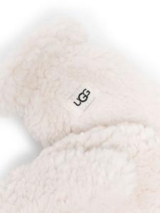 UGG Kids logo-patch fleece gloves - Wit