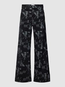 Calvin Klein Jeans Bootcut jeans met all-over labelmotief, model '90 S LOOSE'