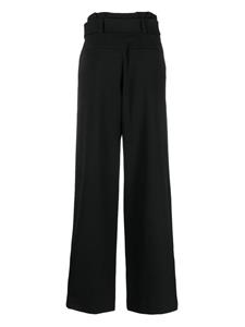 A.L.C. high-waist belted trousers - Zwart