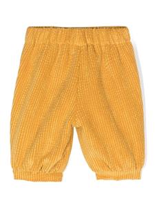 La Stupenderia elasticated-waist corduroy shorts - Geel