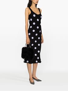 Marni polka dot-print midi dress - Zwart