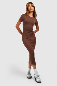 Boohoo Super Zachte Premium Midaxi Jurk, Chocolate