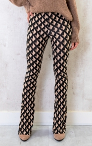 The Musthaves Flared Broek Square Black