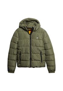 Superdry HOODED SPORTS PUFFR JACKET Dusty Olive Green  